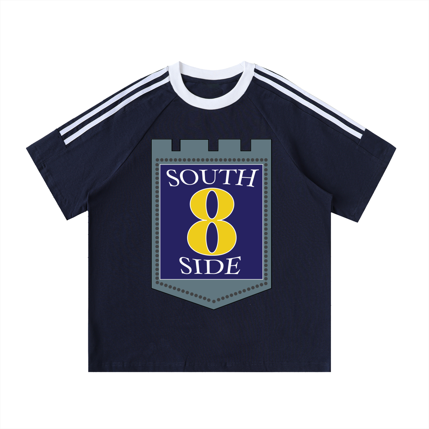 SOUTHSIDE TRAPSTRS (Tape Crewneck Cotton T-Shirt)