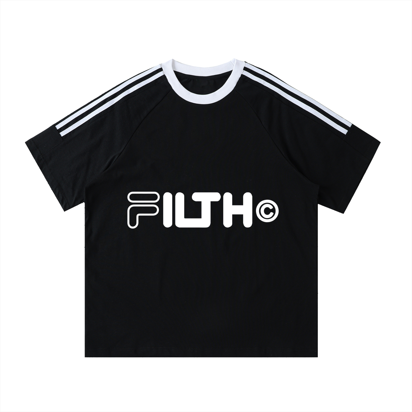 FOREVER. DAYSOFF. Contrast Tape Crewneck Cotton T-Shirt