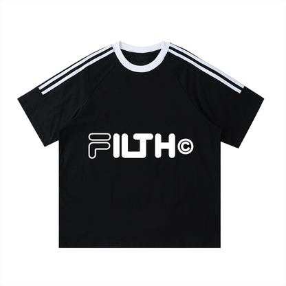 FOREVER. DAYSOFF. Contrast Tape Crewneck Cotton T-Shirt