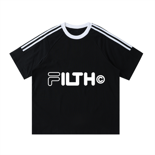 FOREVER. DAYSOFF. Contrast Tape Crewneck Cotton T-Shirt