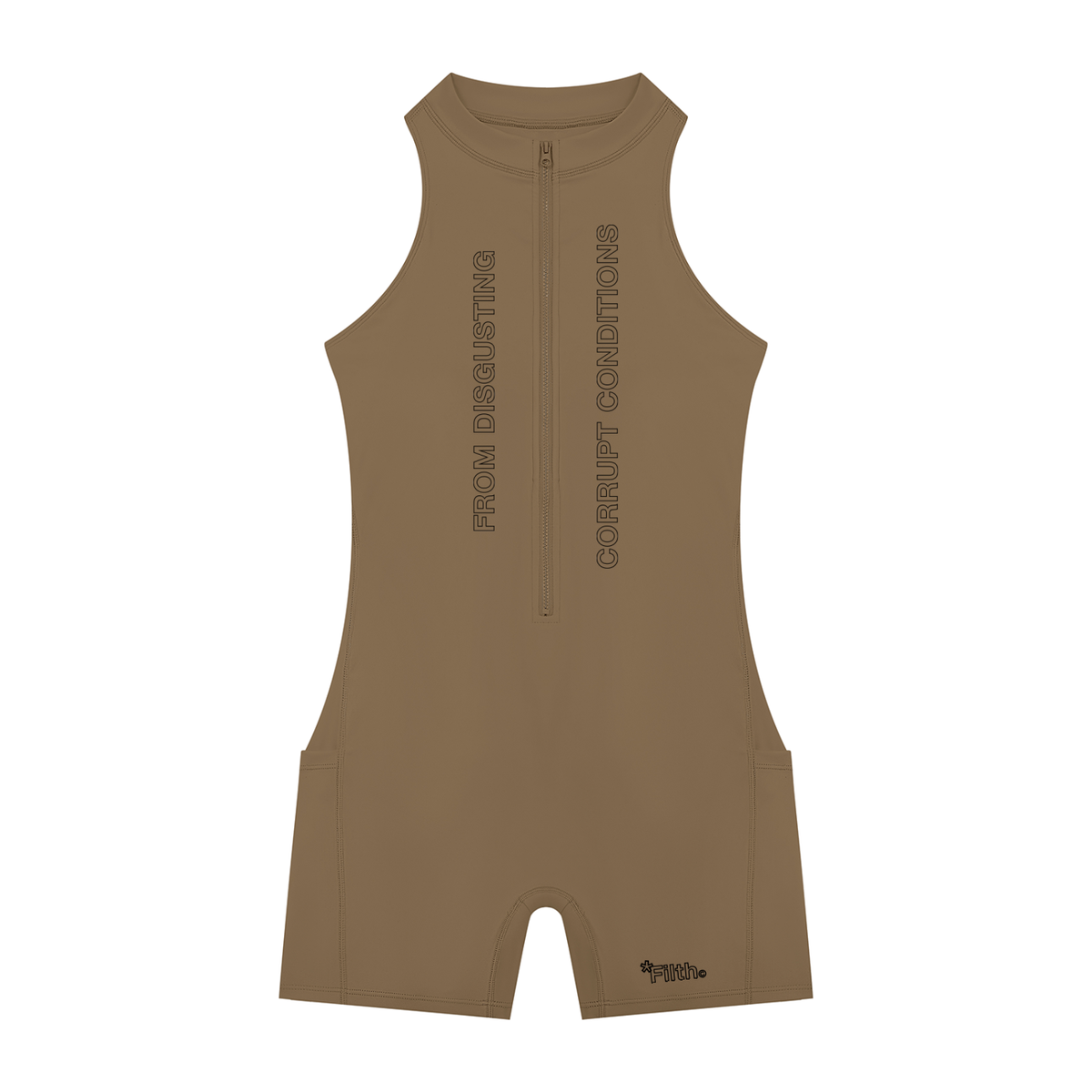 TRAPQUEEN (Women’s Quarter-Zip Yoga Romper)