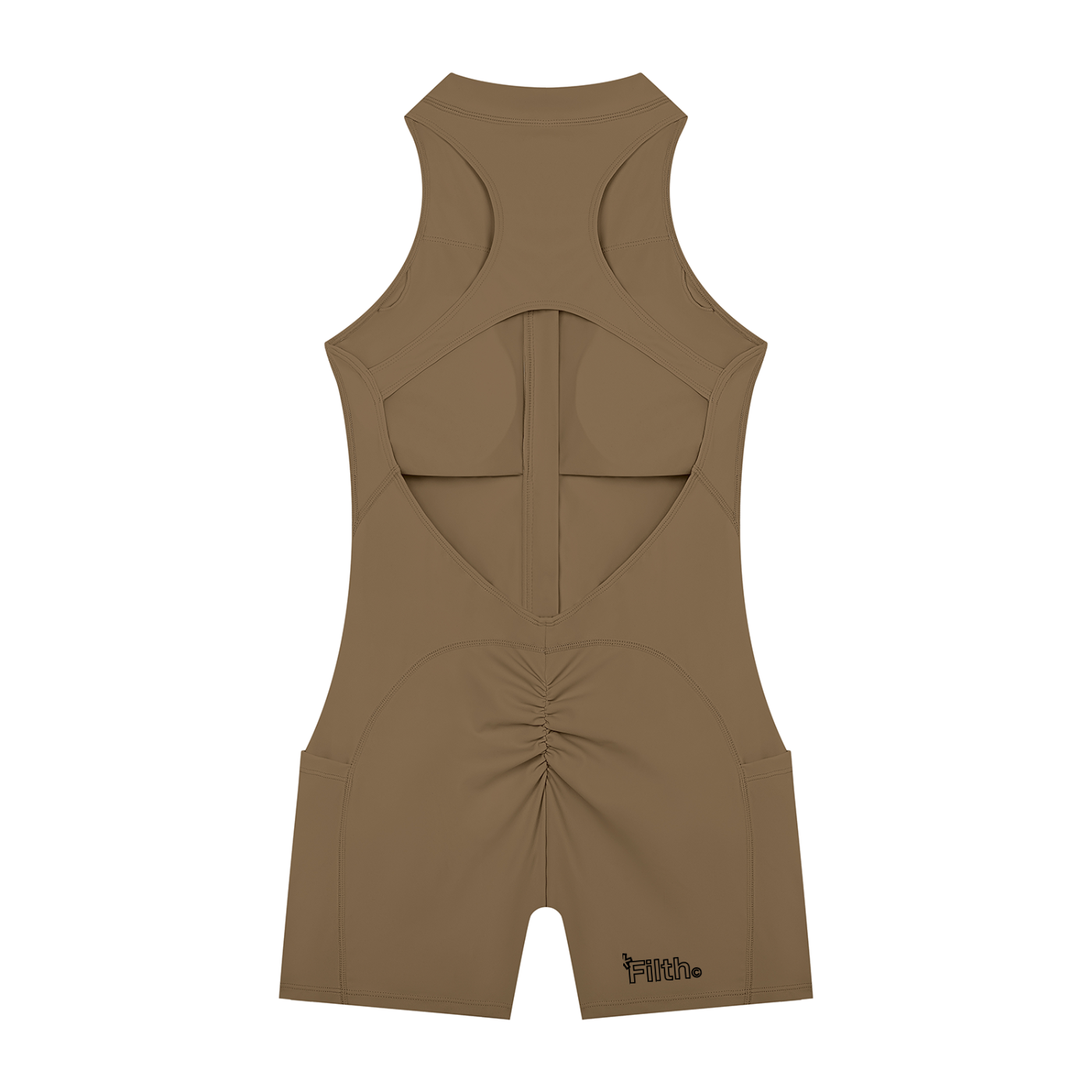TRAPQUEEN (Women’s Quarter-Zip Yoga Romper)