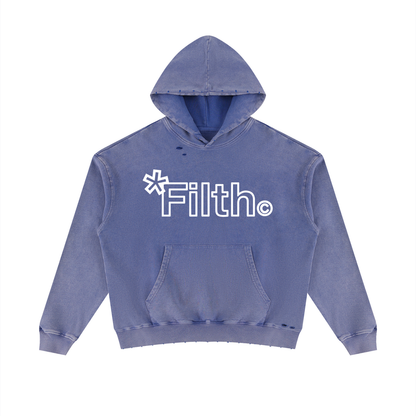 HARD WORK.  (Mineral Wash Distressed Hoodie)