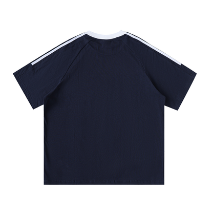 FOREVER. DAYSOFF. Contrast Tape Crewneck Cotton T-Shirt