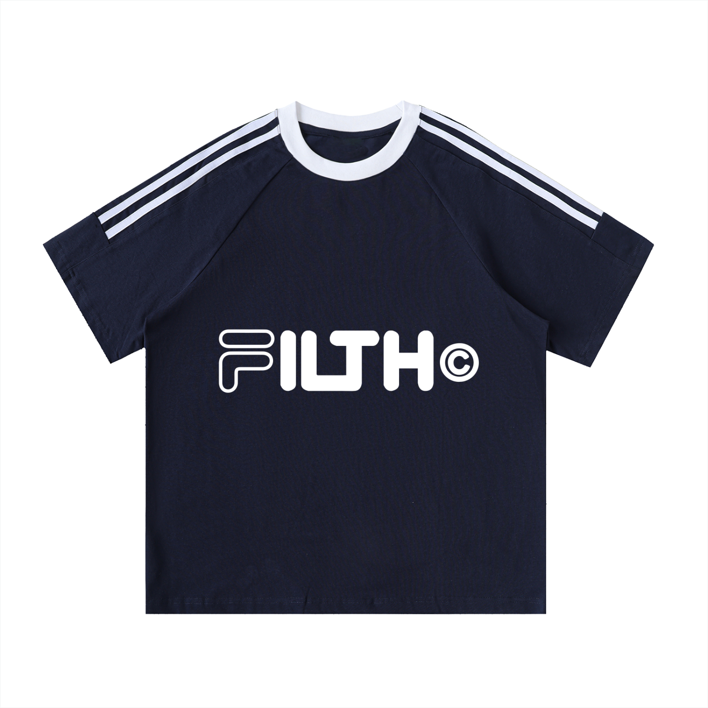 FOREVER. DAYSOFF. Contrast Tape Crewneck Cotton T-Shirt
